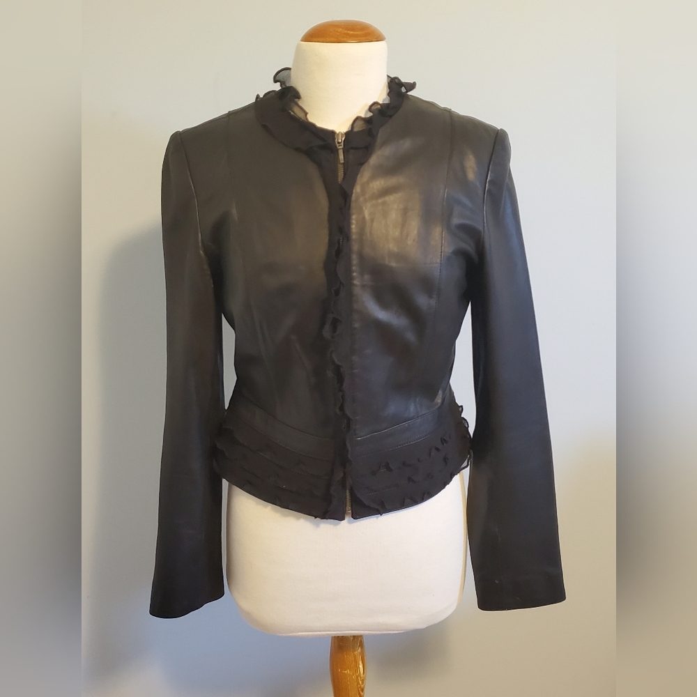 💥RARE💥 vintage Lillie Rubin 1980s leather jacket - size 8